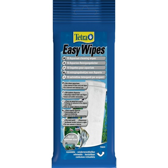Tetra Easy Wipes tisztítókendő 10 db- víz alatt és víz felett használható törlőkendő
