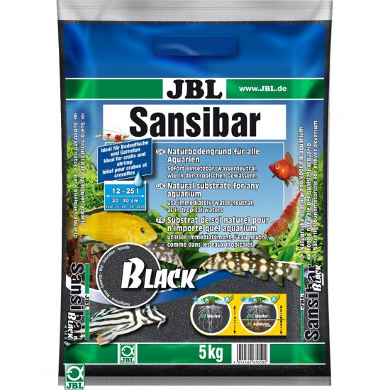 JBL-Sansibar Black 5kg-JBL speciális kerekszemcsés dekorhomok fekete 5kg