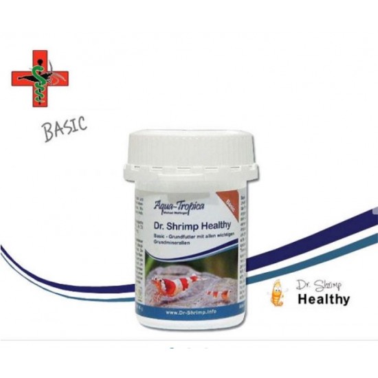 Garnélatáp- Aqua-Tropica Dr. Shrimp healthy Basic 45 g- teljesértékű, komplex garnélaeleség