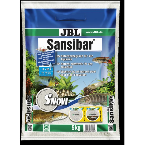 JBL Sansibar Snow 5kg-JBLSansibar speciális kerekszemcsés dekorhomok hófehér 5kg